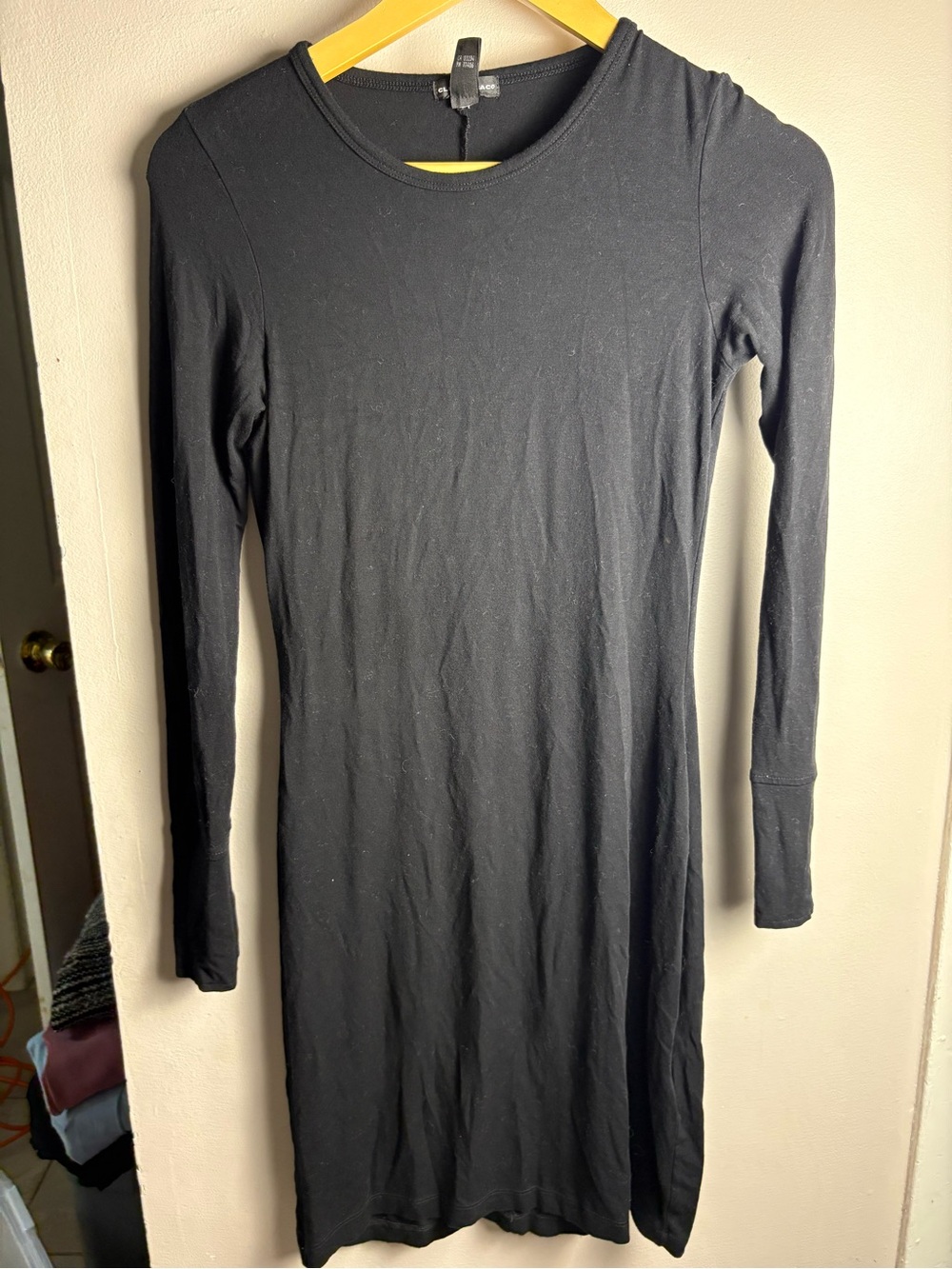Club Monaco Black Long-Sleeve Bodycon Dress Small